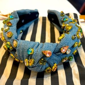 Lele Sadoughi candy Jeweled Denim Headband